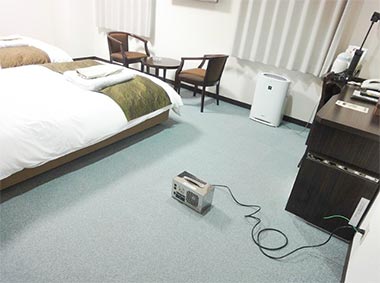 オゾンメイドを利用した客室脱臭手順と効果